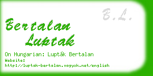 bertalan luptak business card