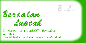 bertalan luptak business card